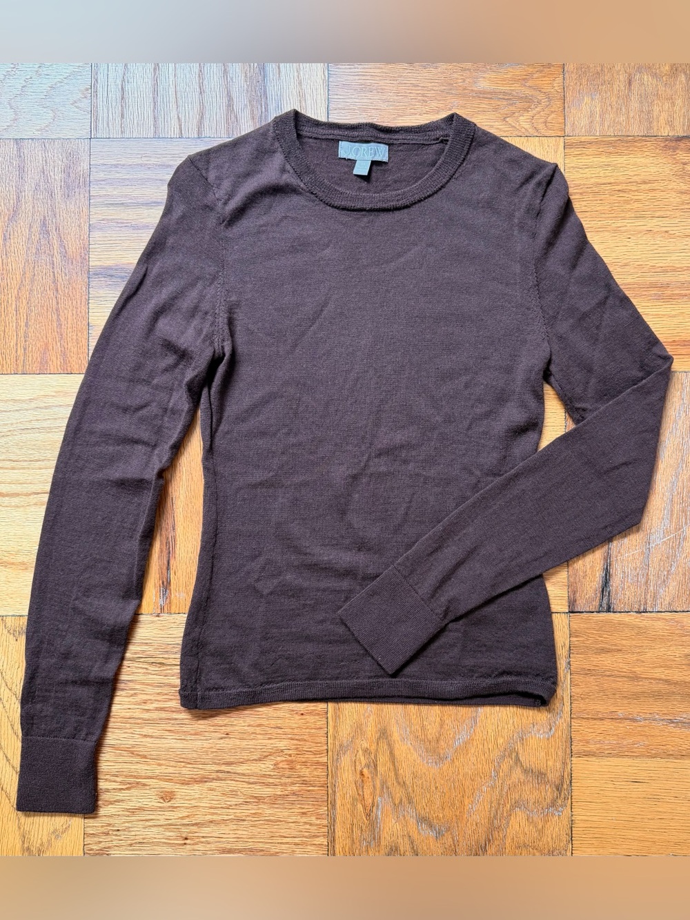 J. Crew Womens Brown Crewneck Sweater